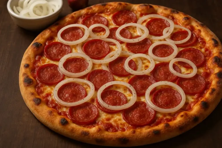 Pizza de calabresa com cebola