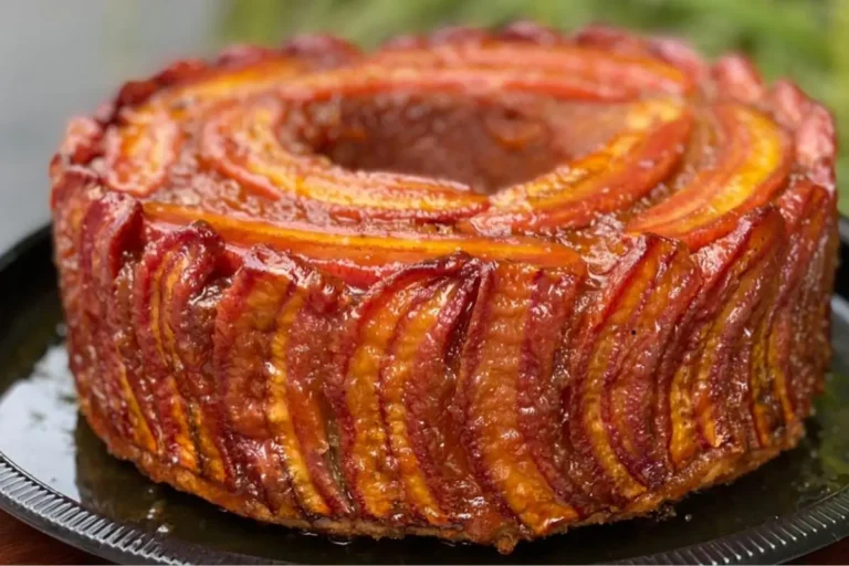 Bolo de banana caramelizado